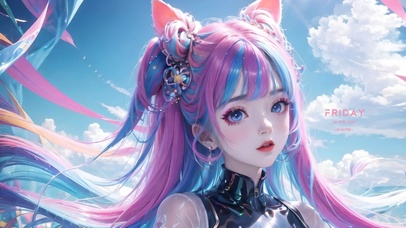 4k可爱猫耳女孩