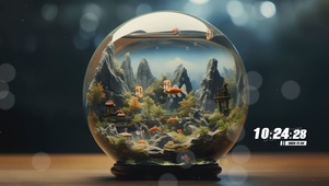护眼水晶鱼景