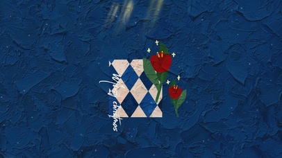 复古文艺 拼接ins风郁金香