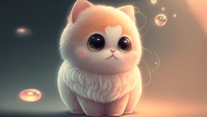 可爱气泡猫咪