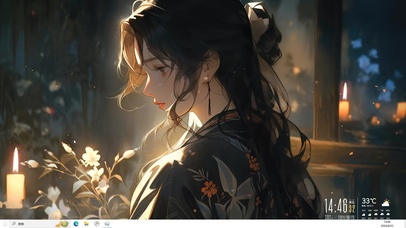  逆光中的少女