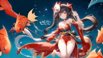 崩坏-拿鱼灯的花火