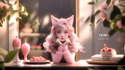 过生日的猫耳少女