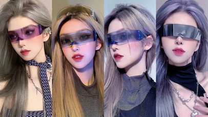 酷炫女团（带鼠标粒子特效）