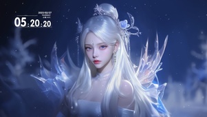 冰霜银发美女