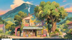  山间晚霞便利店
