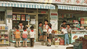 校园大课间的小卖部