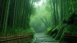 唯美雨天小路
