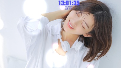 清纯短发美少女