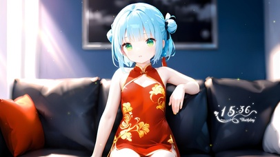 沙发上旗袍萝莉
