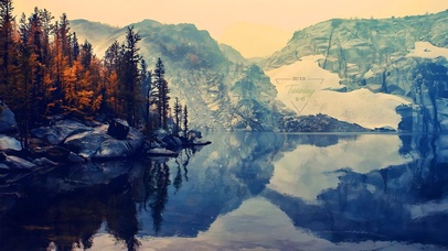 唯美治愈山谷湖泊