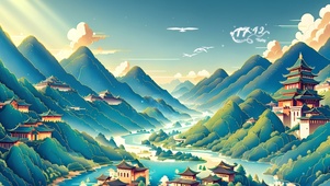 古风山水楼阁