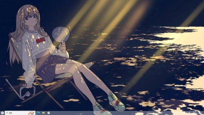 享受阳光的美少女