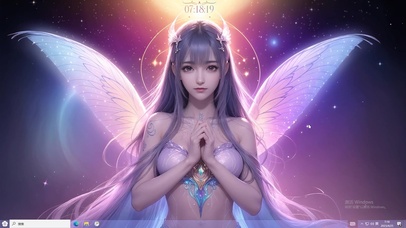 4k七彩蝴蝶纯欲可爱美少女