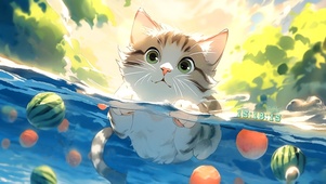猫咪的快乐夏日