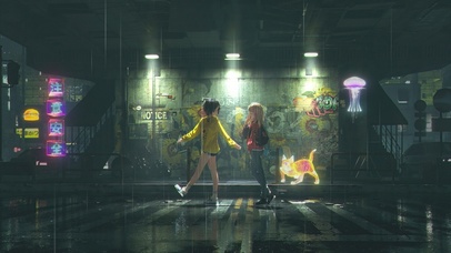 4K 赛博朋克街道