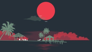 海边日落