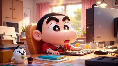 蜡笔小新-3D打工人