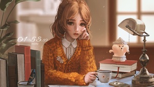 动漫插画美少女