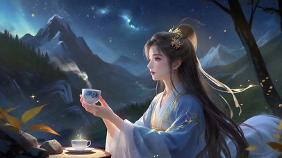 星夜喝茶
