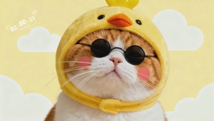 呆萌帅气小猫咪