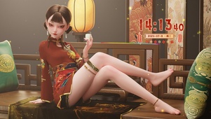 4k古风3D长腿美女