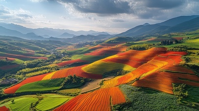 唯美红土地风光