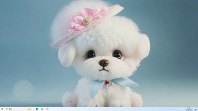 萌宠可爱小白狗主题