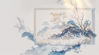 4K古风温馨的山水画