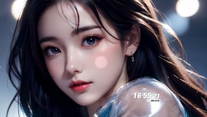 朦胧光斑美女