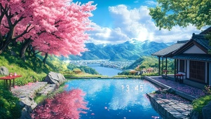 清新乡下樱花屋