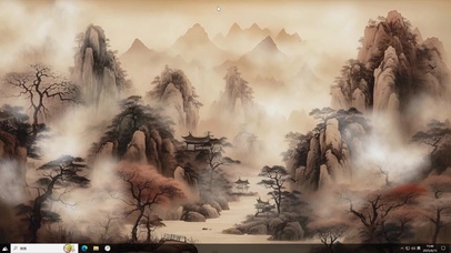 水墨AI古风山水-桌面主题