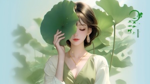 清纯 荷塘少女