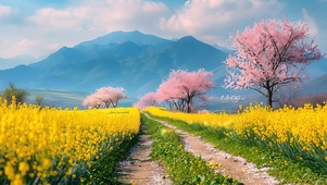 樱花油菜花