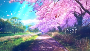唯美治愈樱花小路