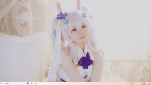 二次元cos白丝萝莉美女 美脚