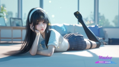 她的气质如兰花般高雅