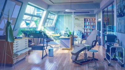 4K唯美治愈阳光动漫房间