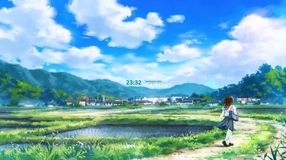 4K唯美治愈日系村庄田野