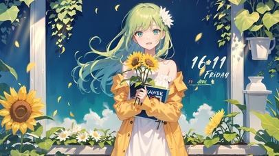 4k元气向日葵少女