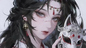 暗黑鬼面具女孩