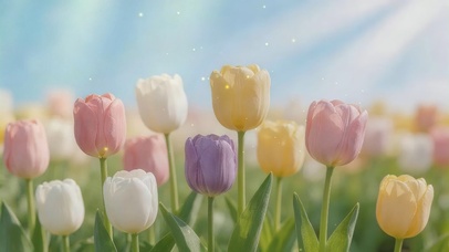 清新郁金香动态桌面