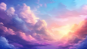渐变色绝美云彩