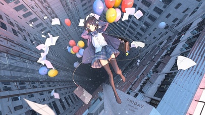 气球少女（2K治愈带时间）