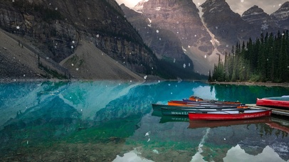 高山流水 雪景怡人