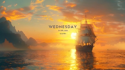 夕阳帆船（非主题）