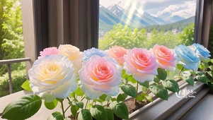 许愿七色花