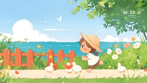 小鸭子与女孩