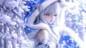 唯美雪狐少女
