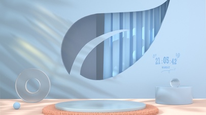 简约镂空光影几何